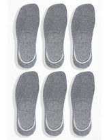 6 Pairs - Invisible Socks - Grey