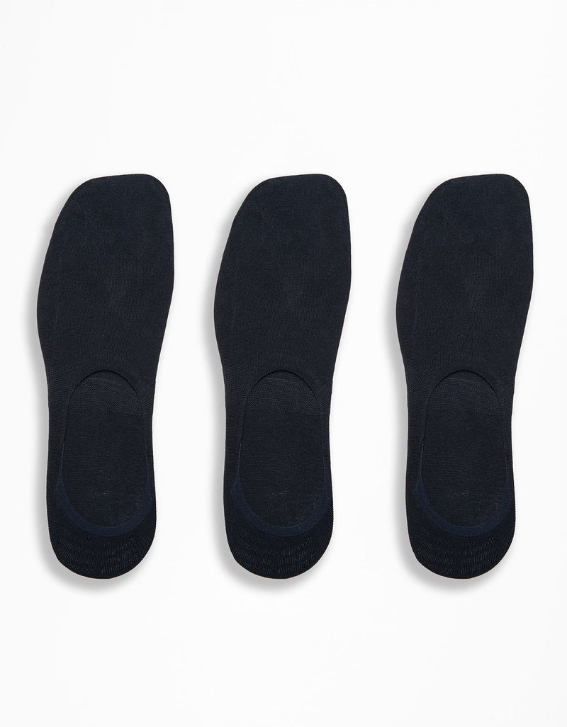 3 Pairs - Invisible Socks - Navy