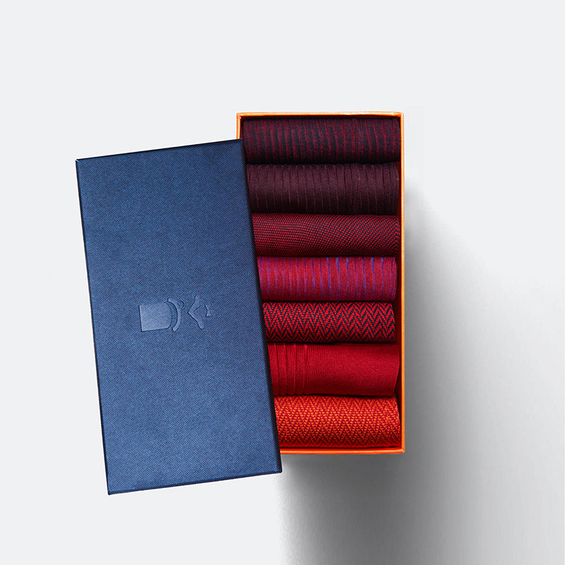 Weekly Box - 7 Shades of Red – Albert Socks